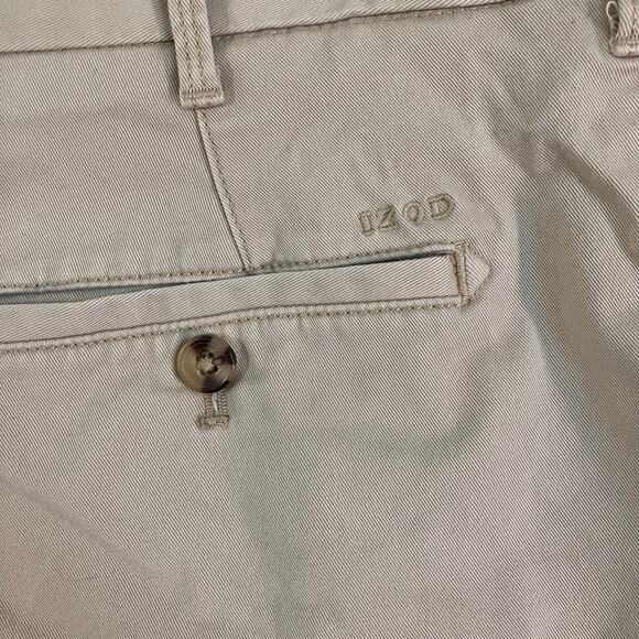 Izod Tan Chino Shorts Saltwater Stretch Men's 34 - Picture 2 of 4